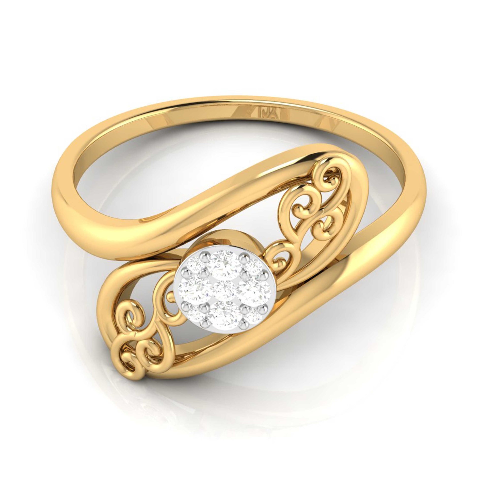 Illustrated lab grown diamond ring simple round ring design Fiona Diamonds