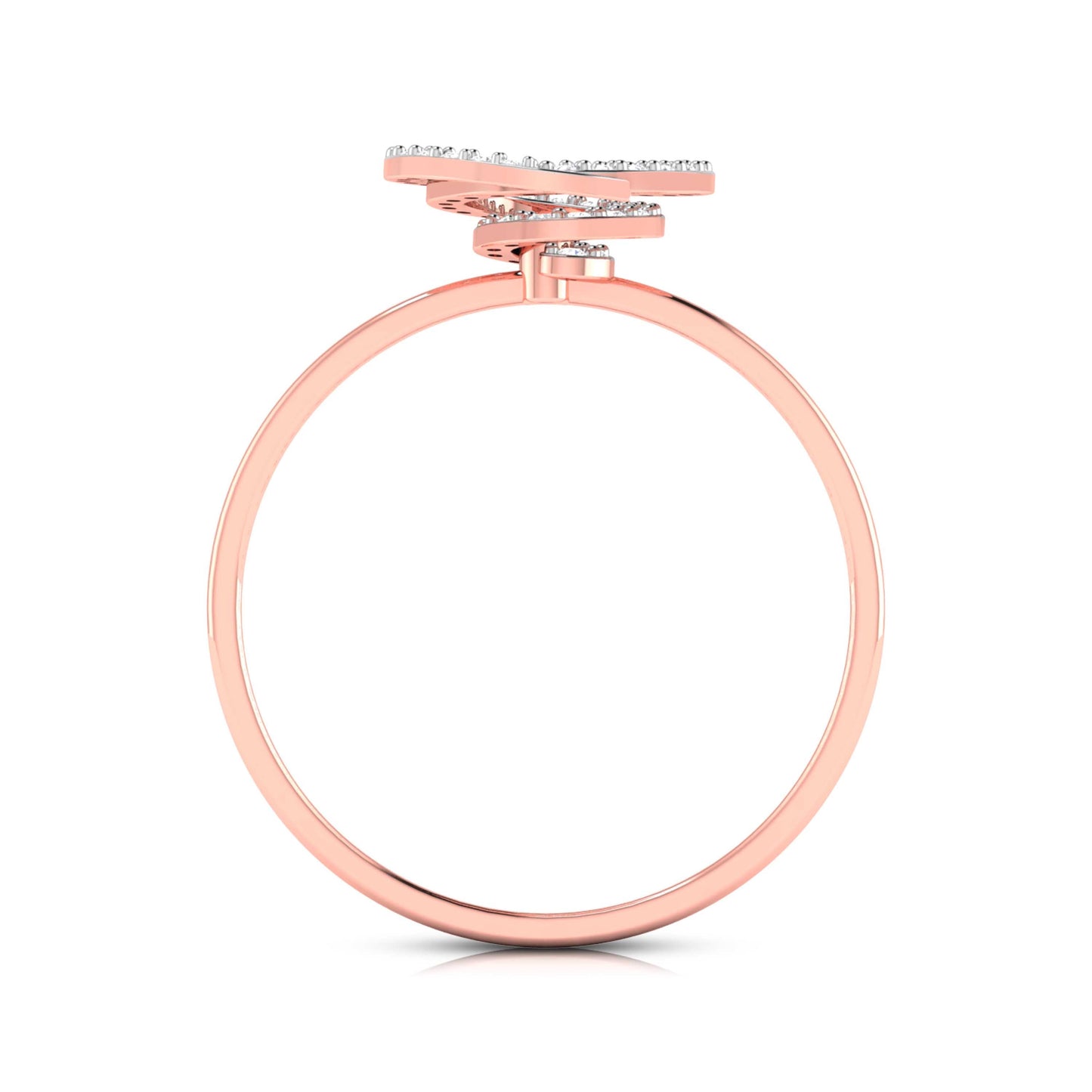 Curlicue lab grown diamond ring trendy ring design Fiona Diamonds