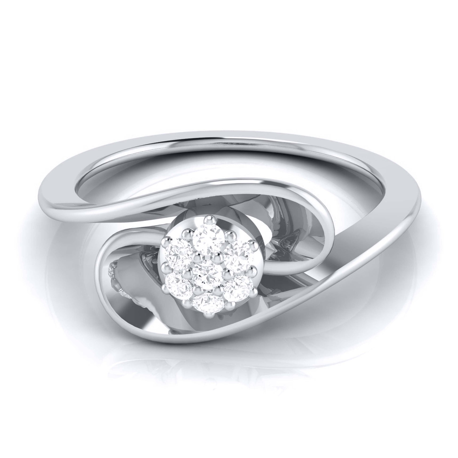 Streamer lab grown diamond ring sleek ring Fiona Diamonds