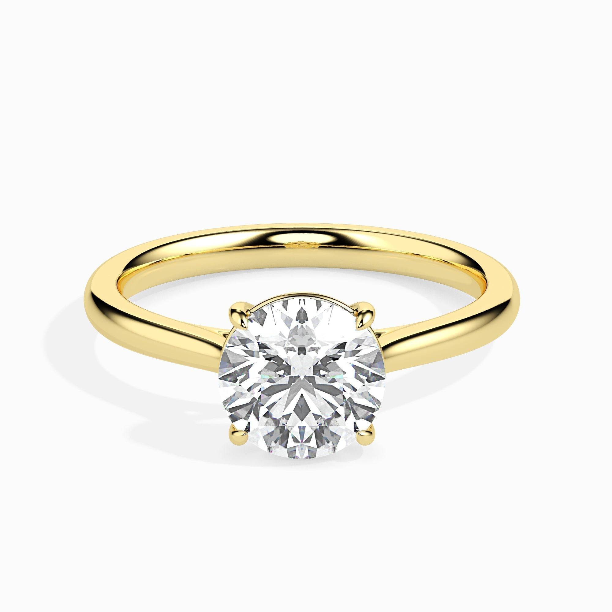 1ct Round Lab Diamond Willa Solitaire Ring - Fiona Diamonds - Fiona Diamonds