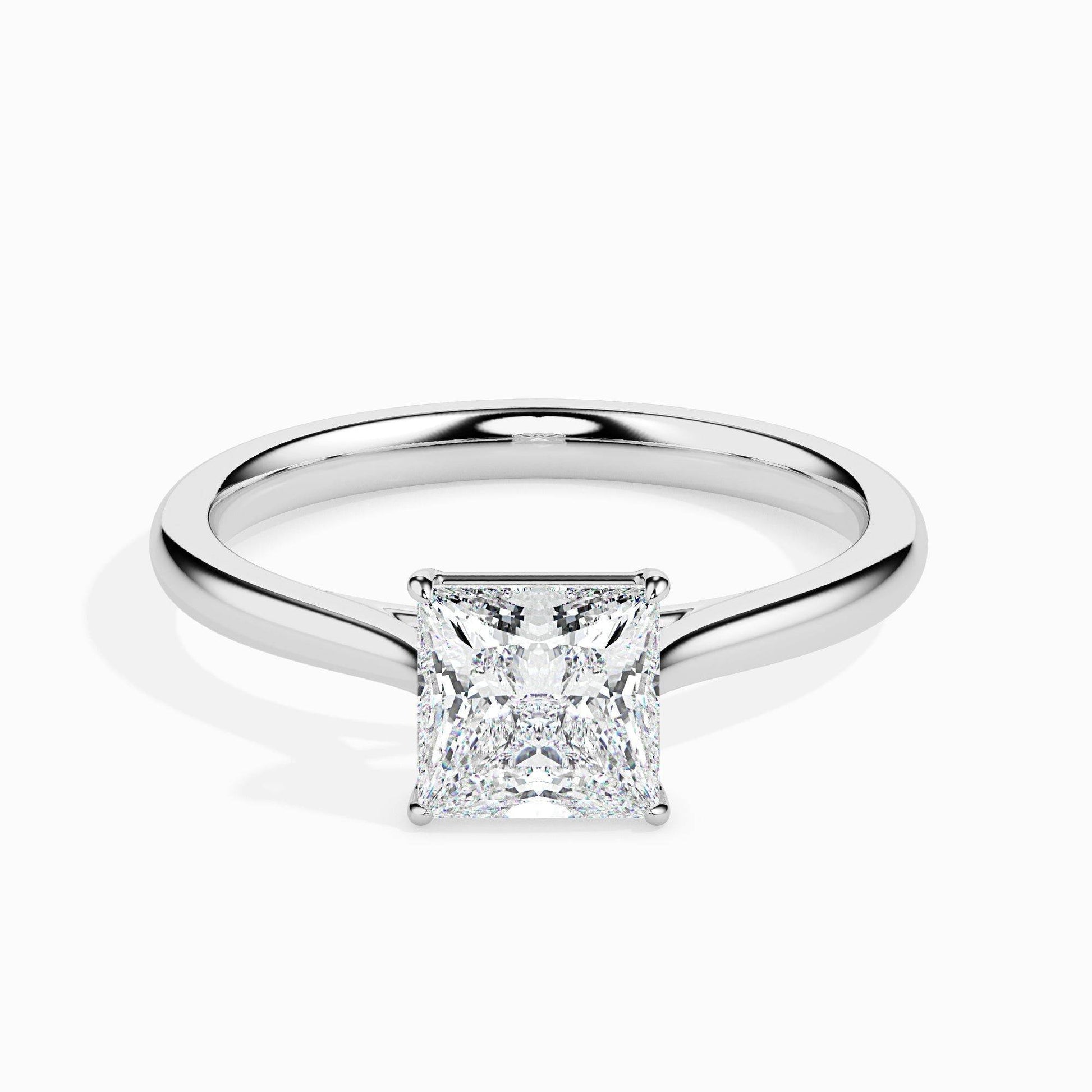 1ct Princess Lab Diamond Ava Solitaire Ring - Fiona Diamonds - Fiona Diamonds