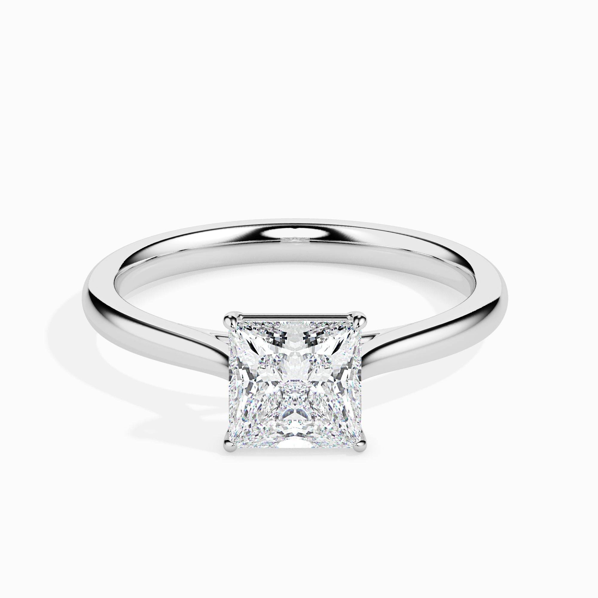 1ct Princess Lab Diamond Ava Solitaire Ring - Fiona Diamonds - Fiona Diamonds