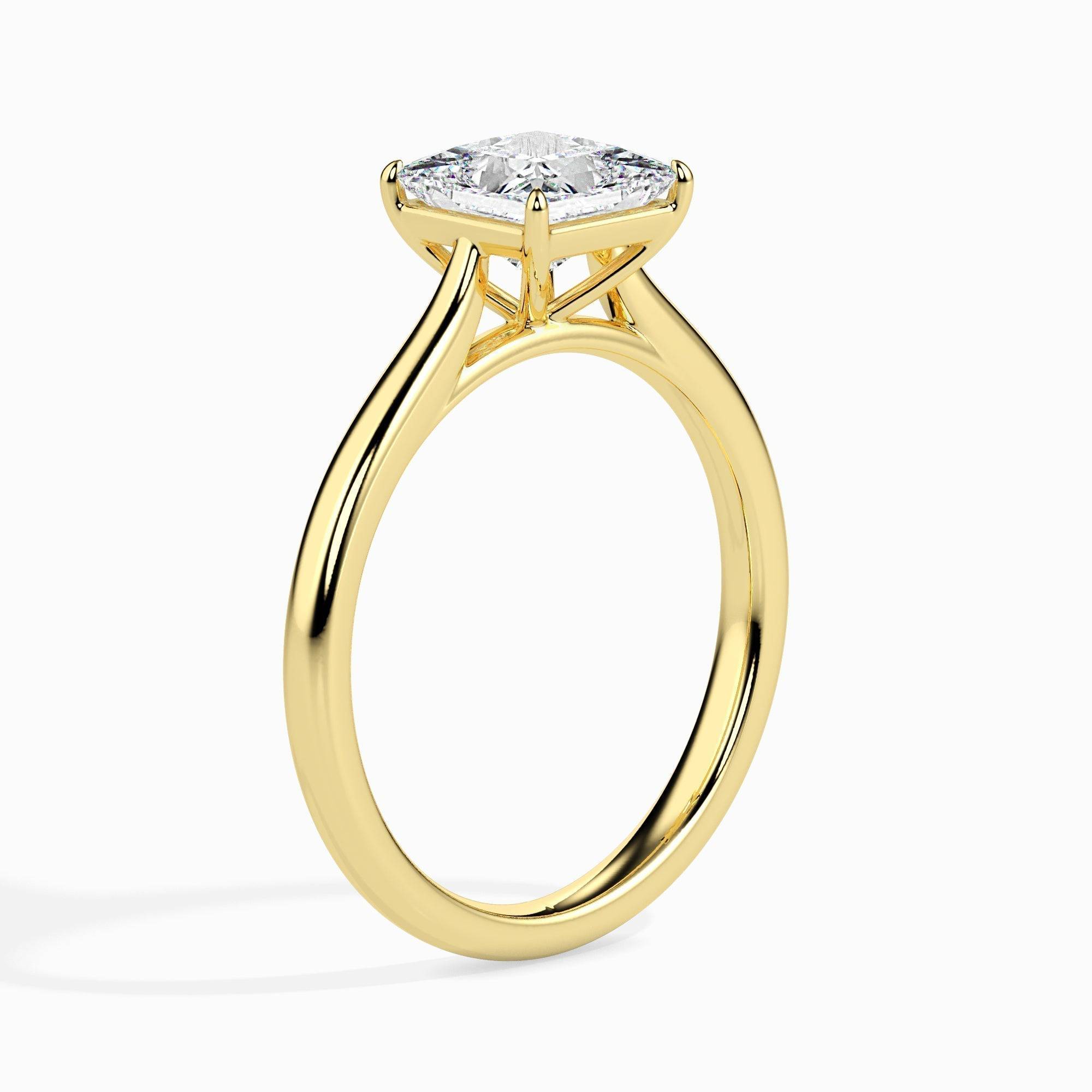 1ct Princess Lab Diamond Ava Solitaire Ring - Fiona Diamonds - Fiona Diamonds