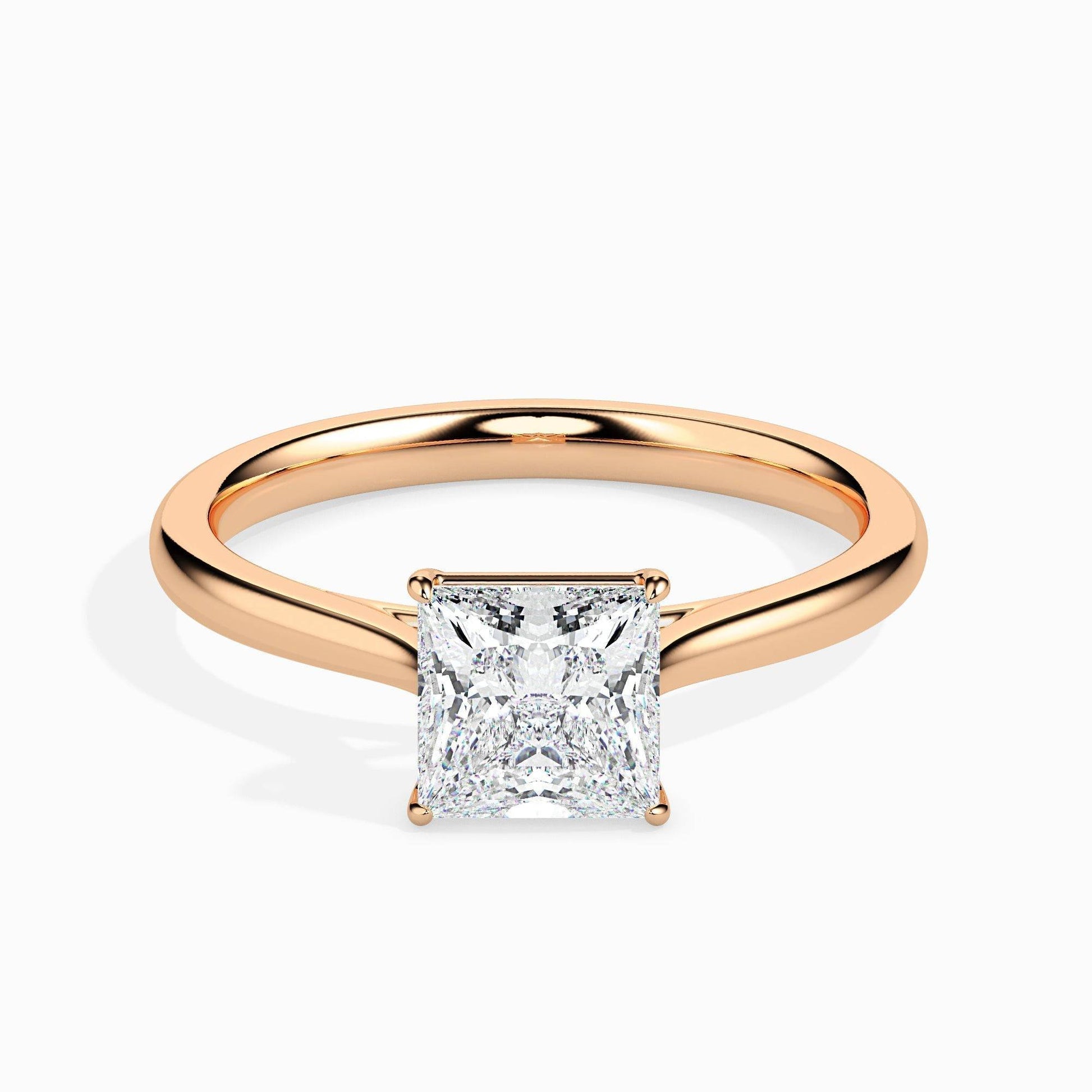 1ct Princess Lab Diamond Ava Solitaire Ring - Fiona Diamonds - Fiona Diamonds