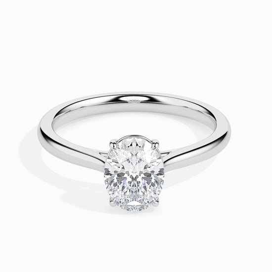 1ct Oval Lab Diamond Evelyn Solitaire Ring - Fiona Diamonds - Fiona Diamonds