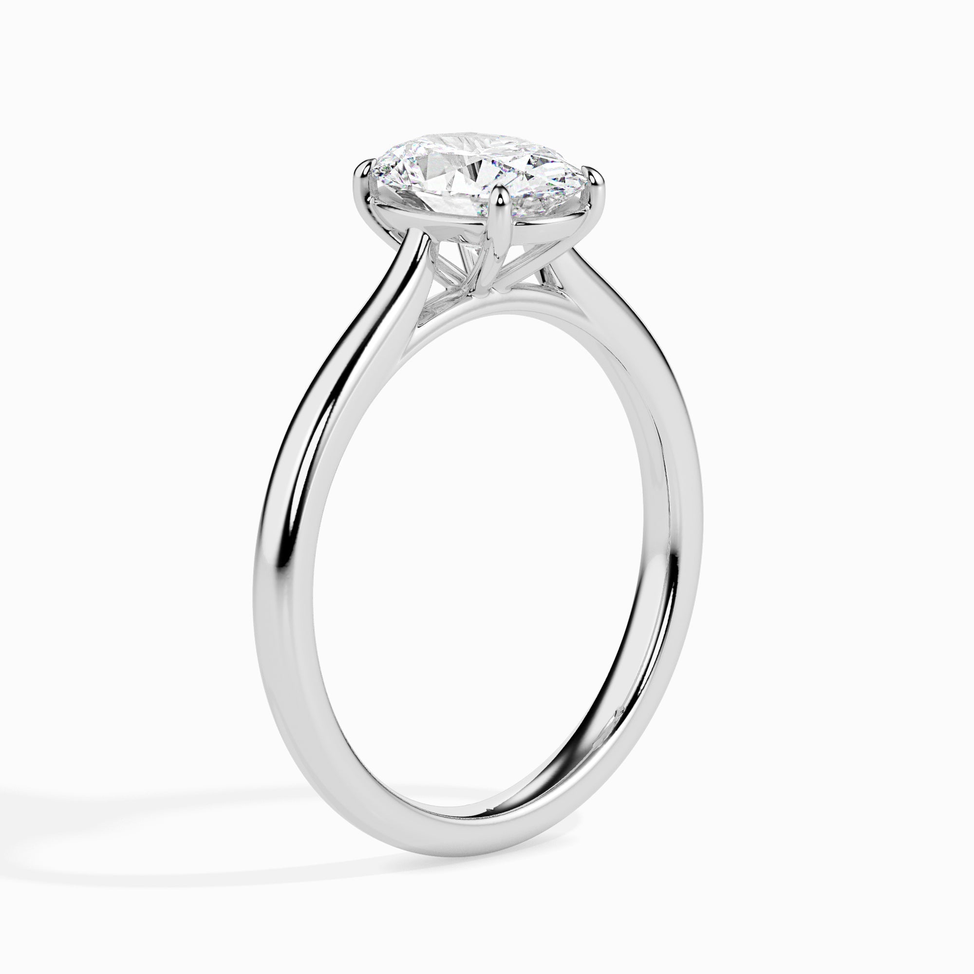1ct Oval Lab Diamond Evelyn Solitaire Ring - Fiona Diamonds - Fiona Diamonds
