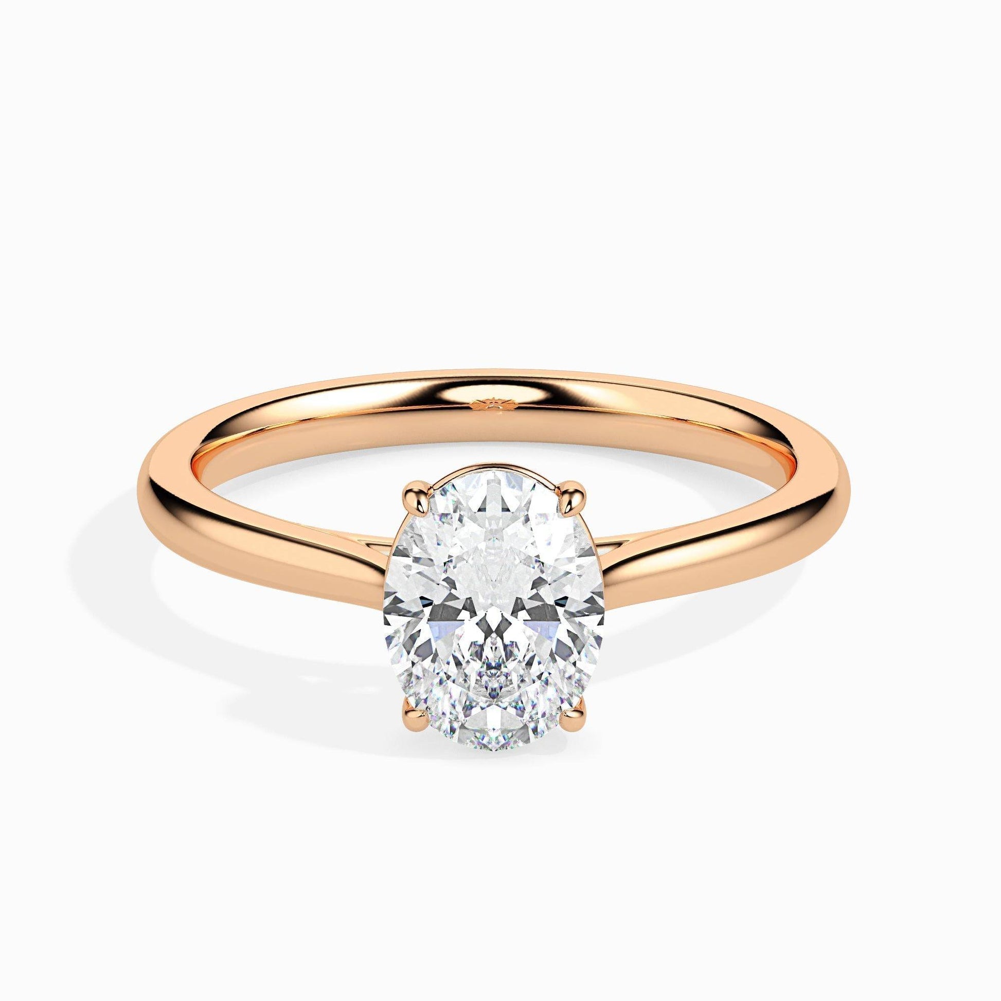 1ct Oval Lab Diamond Evelyn Solitaire Ring - Fiona Diamonds - Fiona Diamonds