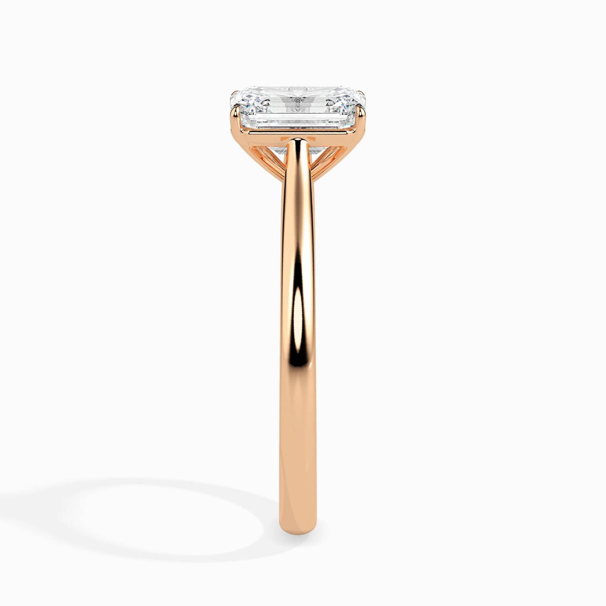 Solitaire Engagement Ring in 18 karat Rose Gold  Lab Diamond Ring by Fiona Diamonds