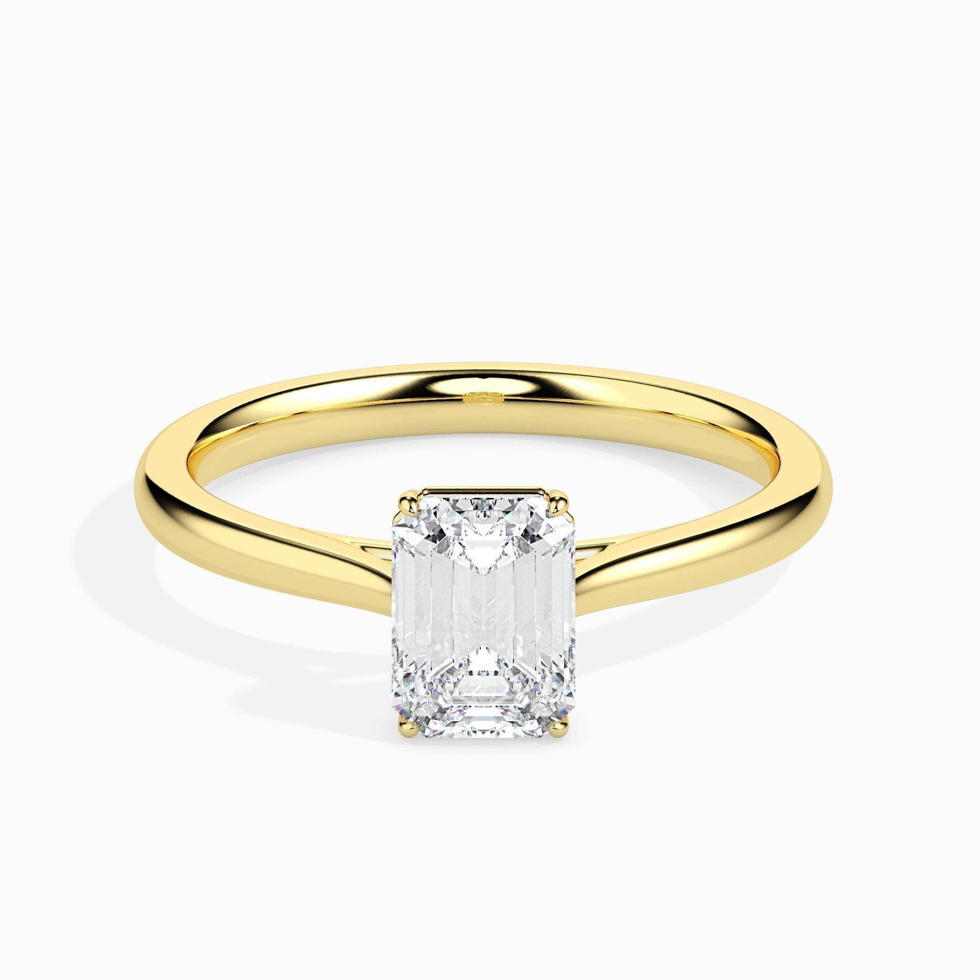 1ct Emerald Lab Diamond Dreamy Solitaire Ring - Fiona Diamonds - Fiona Diamonds