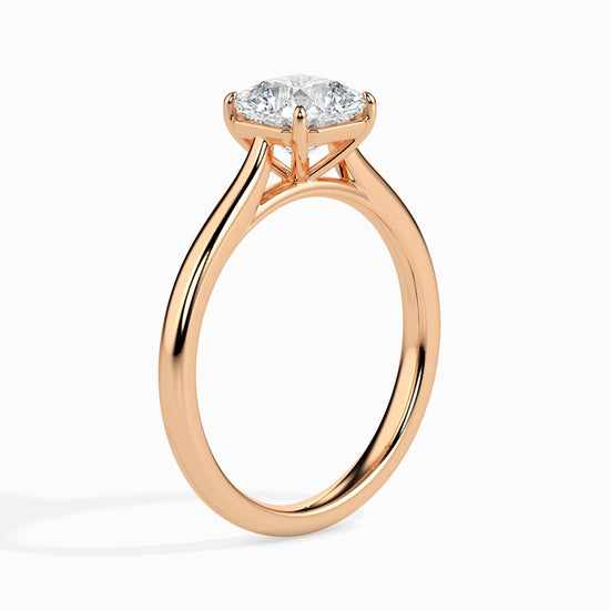 Solitaire Engagement Ring in 18 karat Rose Gold  Lab Diamond Ring by Fiona Diamonds