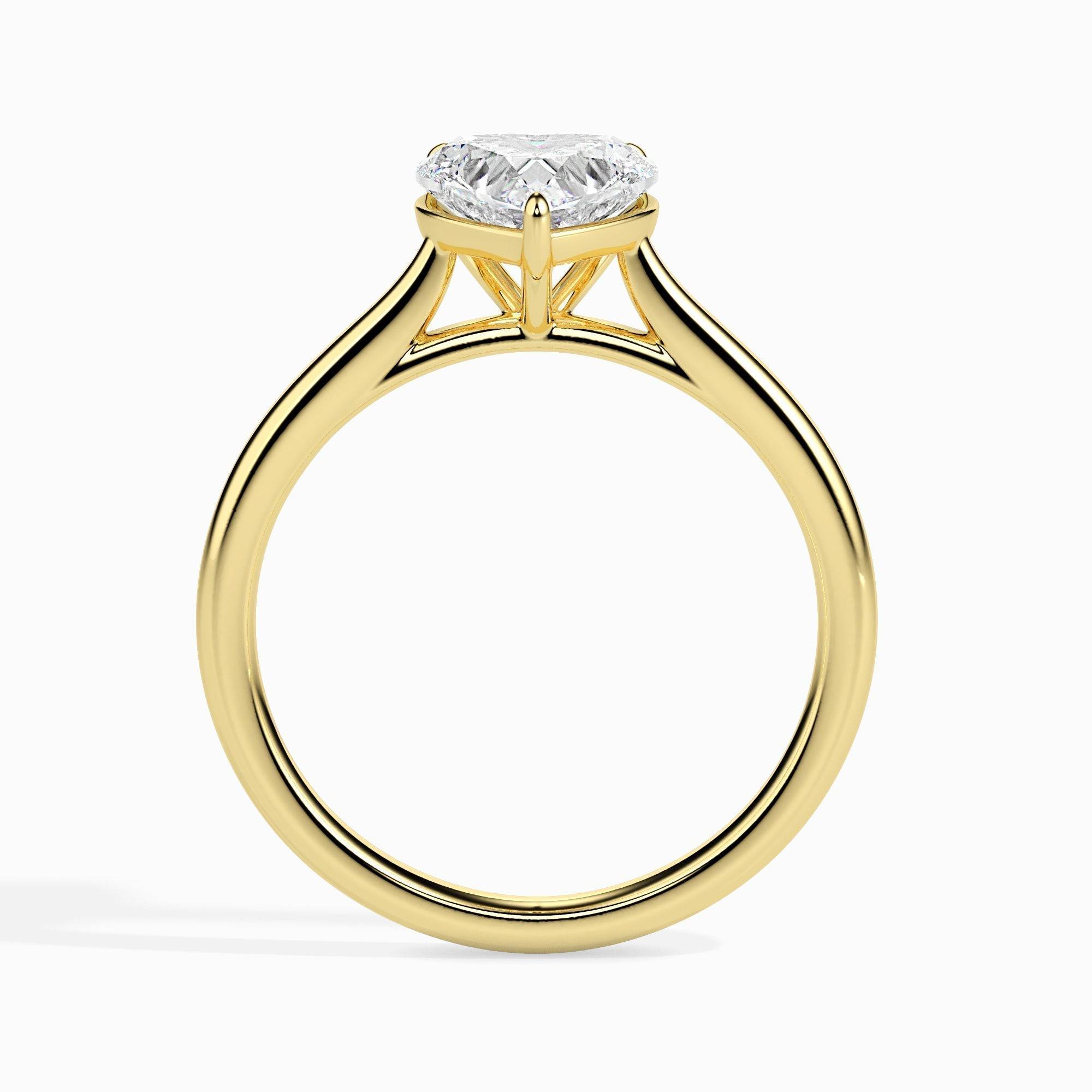 1ct Heart Lab Diamond Gianna Solitaire Ring - Fiona Diamonds - Fiona Diamonds