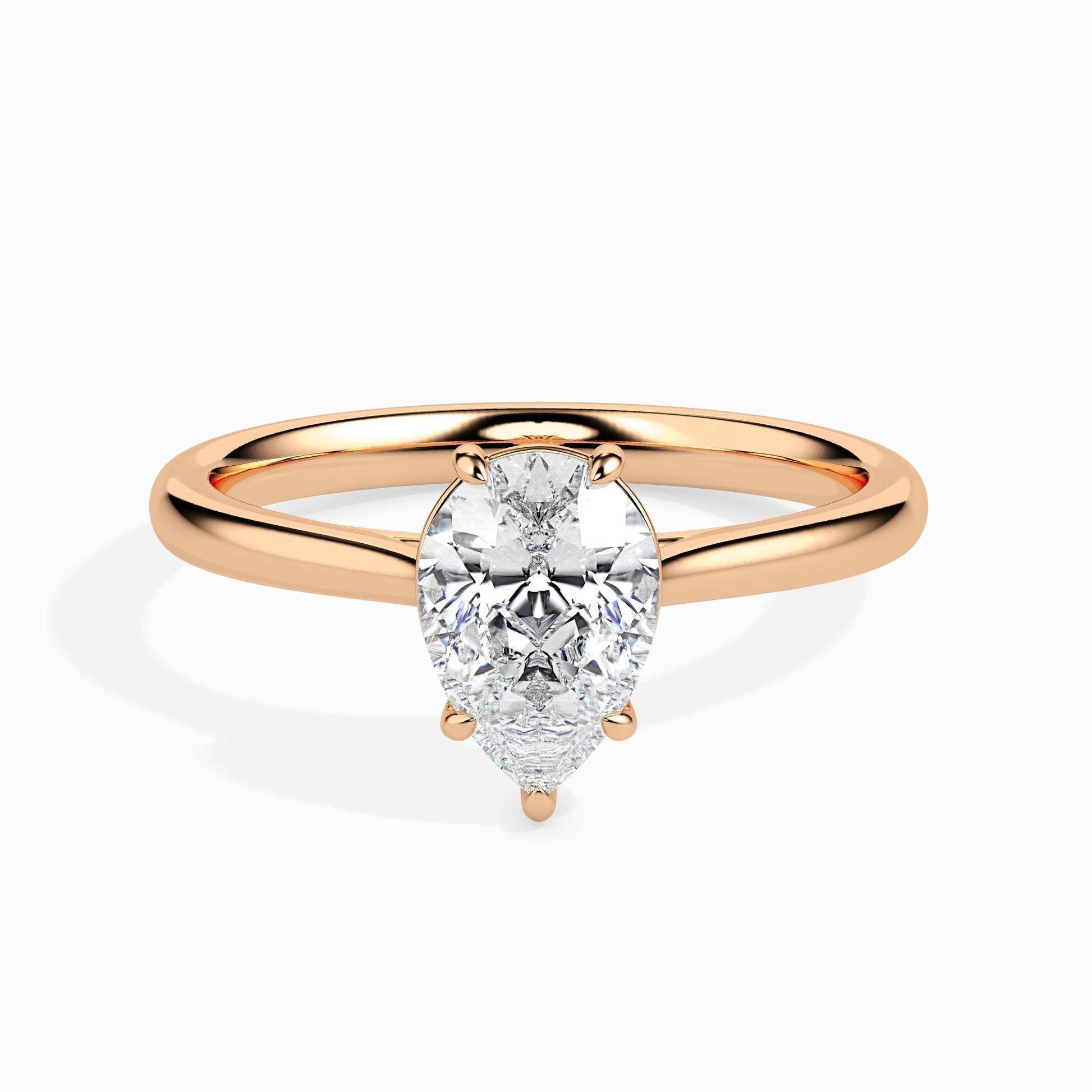 1.5ct Pear Lab Diamond Sole Solitaire Ring - Fiona Diamonds - Fiona Diamonds