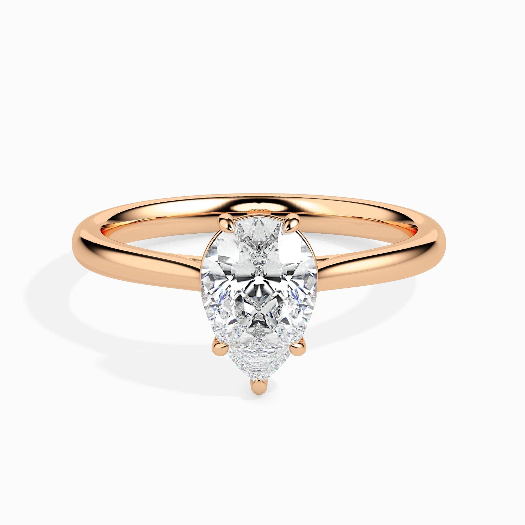 1.5ct Pear Lab Diamond Sole Solitaire Ring - Fiona Diamonds - Fiona Diamonds
