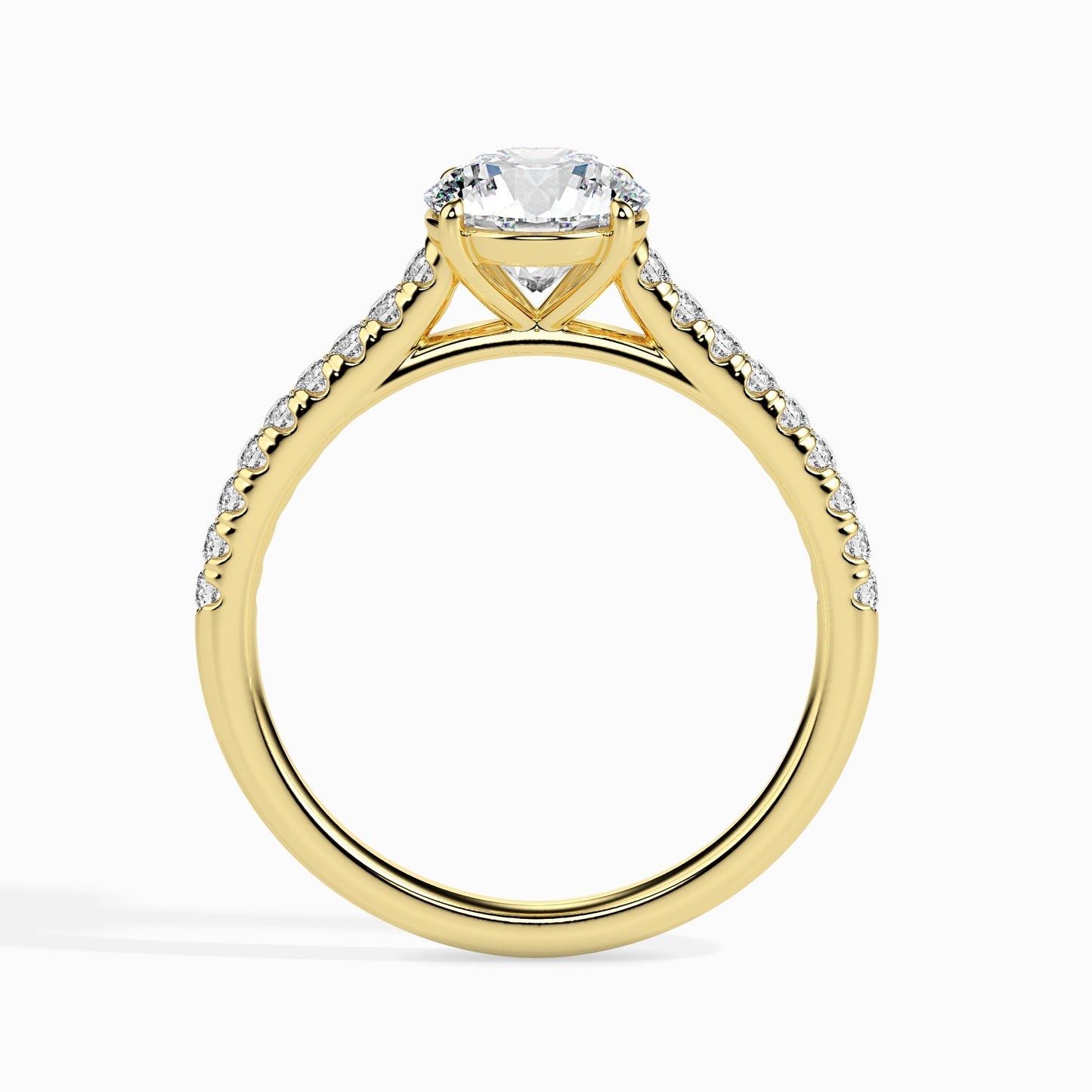 1ct Round Lab Diamond Wed Solitaire Ring