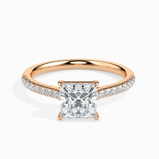 Load image into Gallery viewer, 1.5ct Princess Lab Diamond Hermit Solitaire Ring
