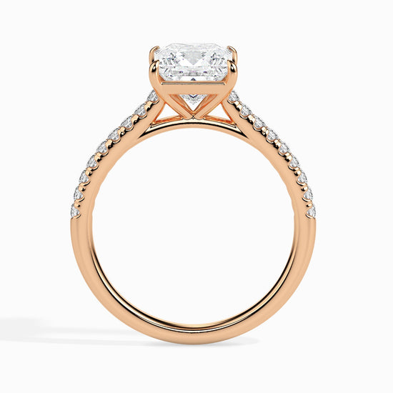 2ct Princess Lab Diamond Hermit Solitaire Ring - Fiona Diamonds - Fiona Diamonds