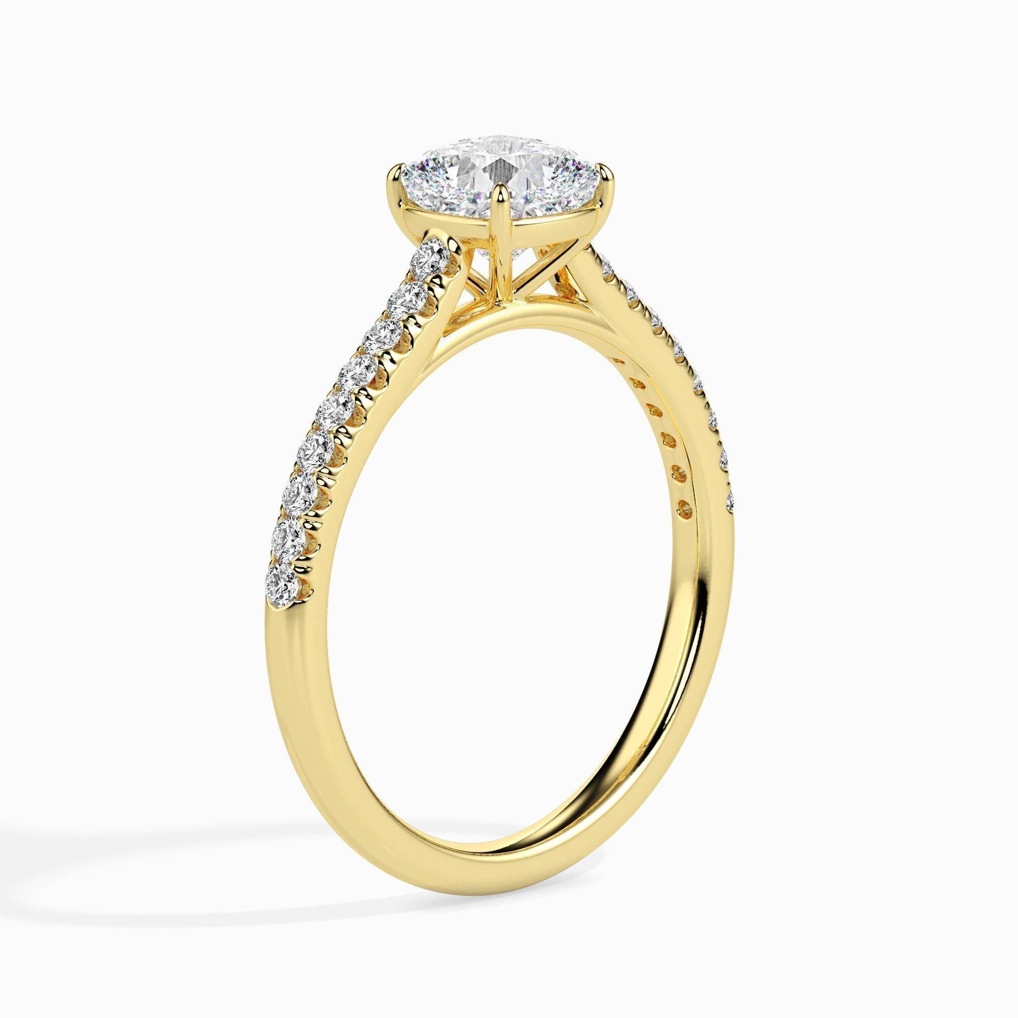 1ct Cushion Lab Diamond Solo Solitaire Ring - Fiona Diamonds - Fiona Diamonds