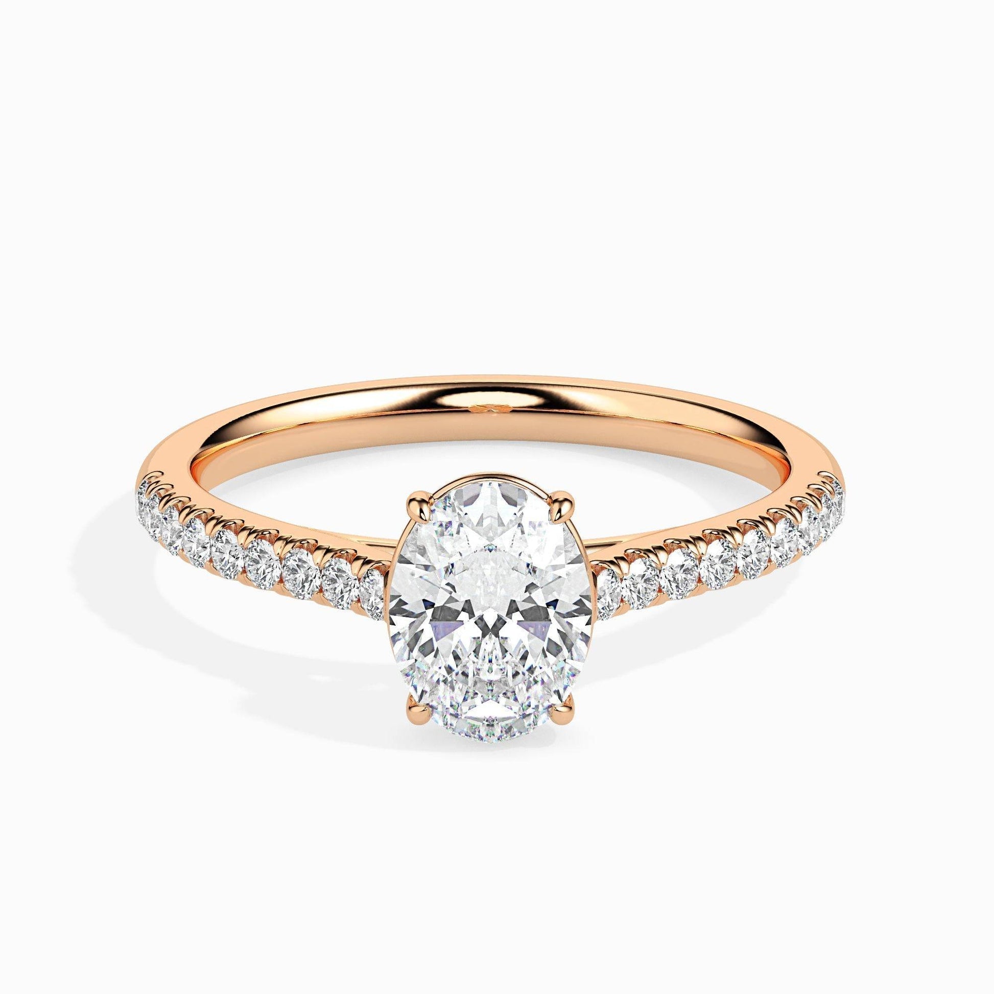 1ct Oval Lab Diamond Ellie Solitaire Ring - Fiona Diamonds - Fiona Diamonds
