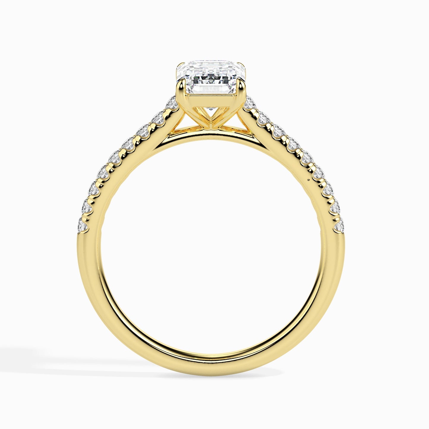 2ct Emerald Lab Diamond Bingle Solitaire Ring - Fiona Diamonds - Fiona Diamonds