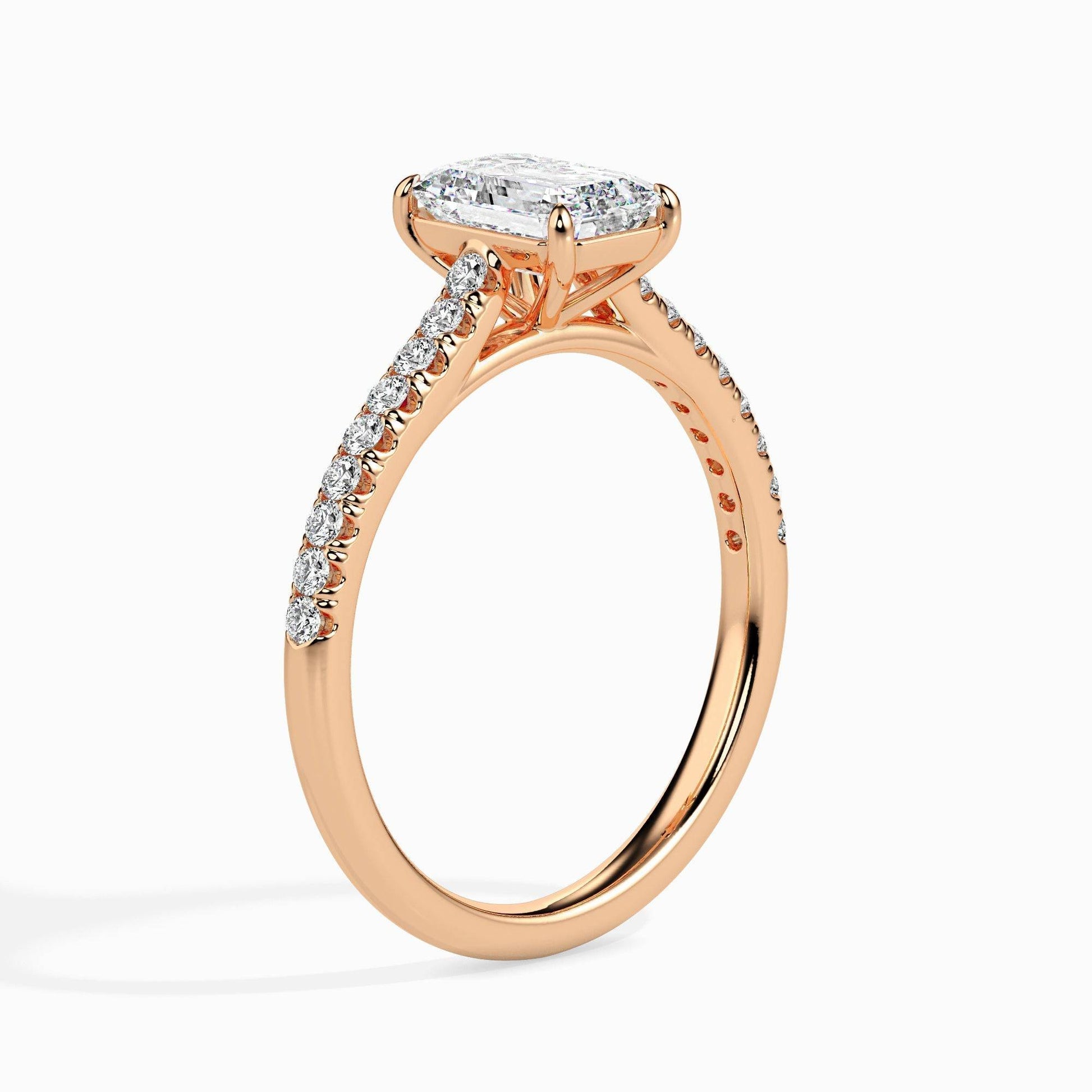 50 pointer Lab Diamond  solitaire engagement ring 18 karat rose gold Fiona Diamonds