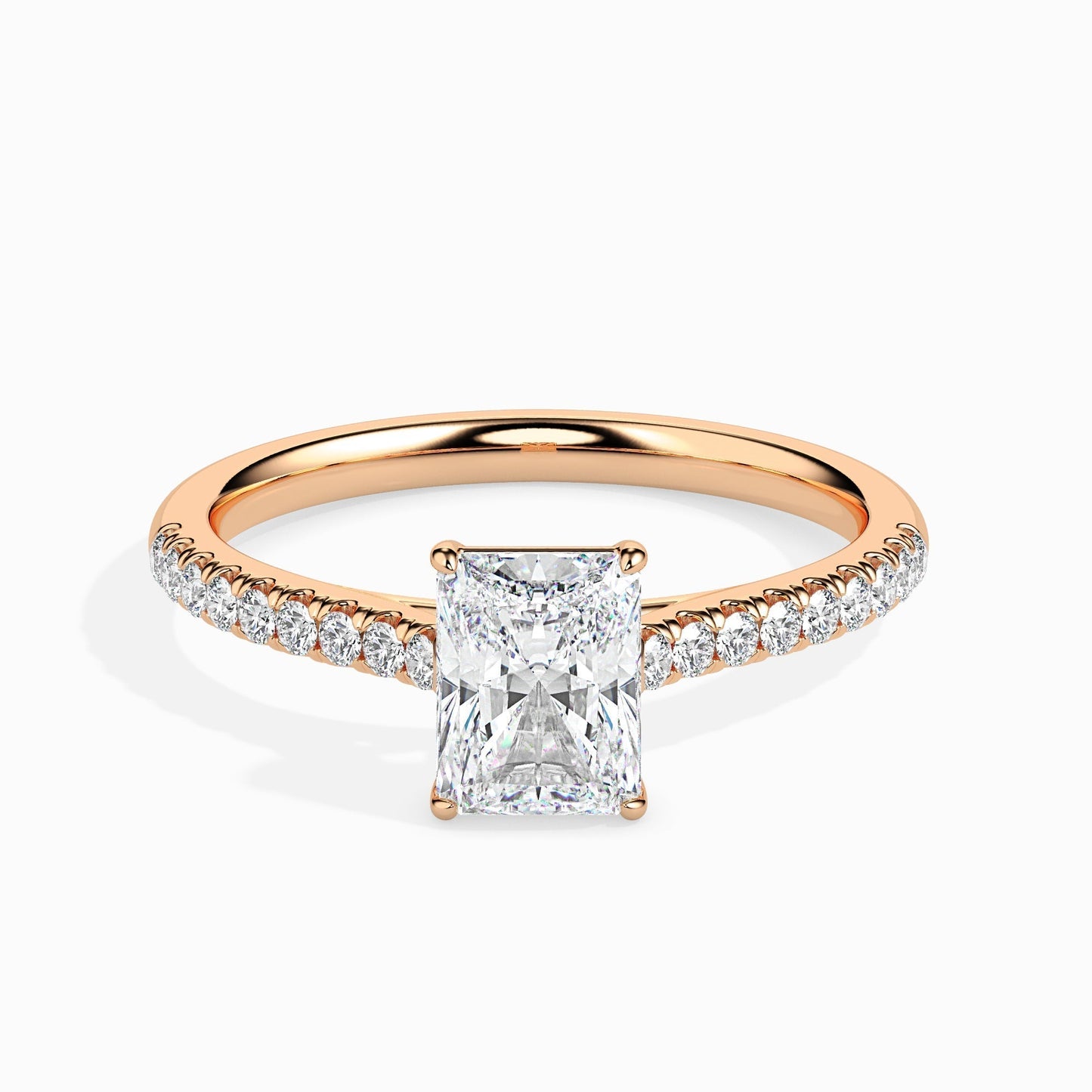 Load image into Gallery viewer, 2ct Rediant Lab Diamond Waver Solitaire Ring
