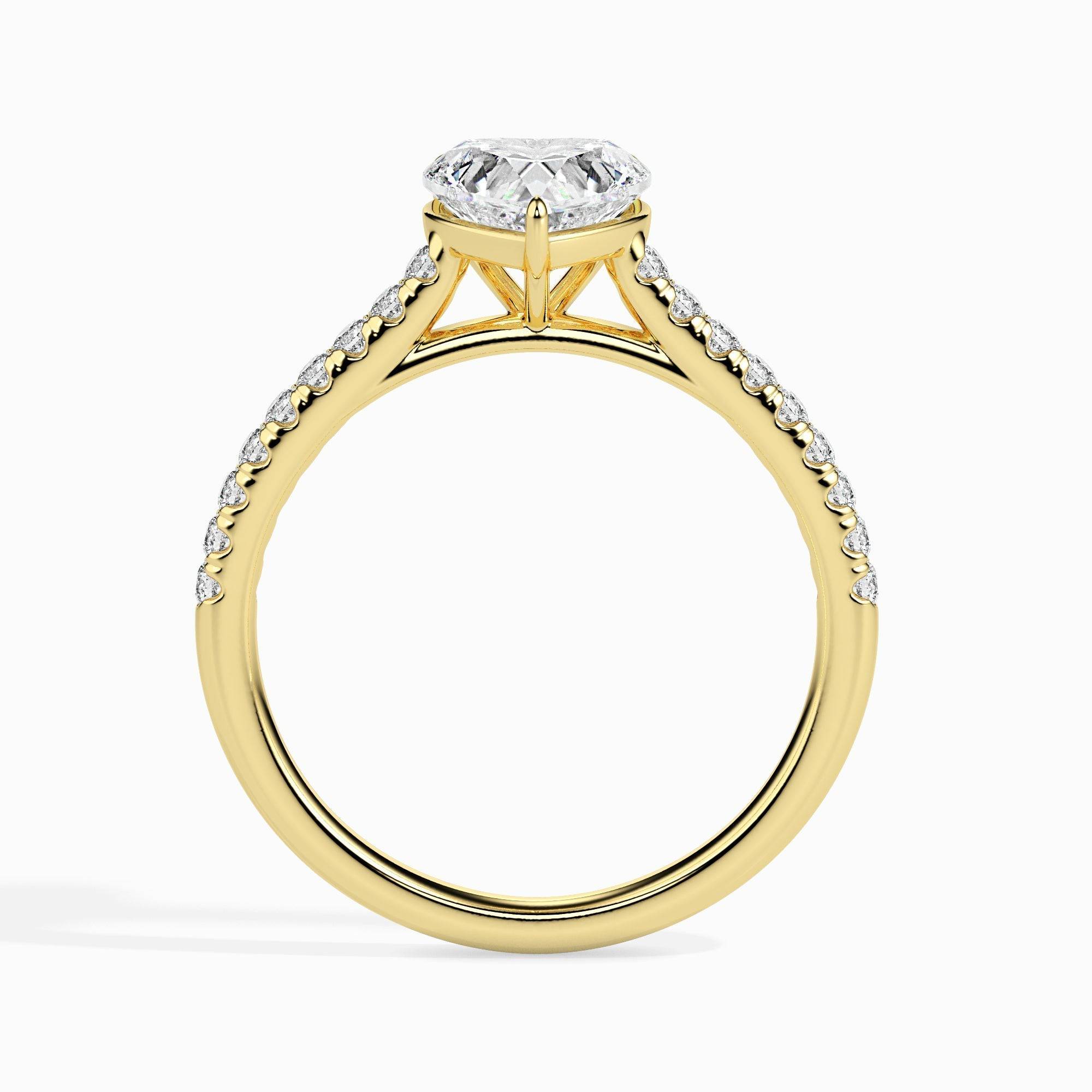 2ct Heart Lab Diamond Ivy Solitaire Ring - Fiona Diamonds - Fiona Diamonds