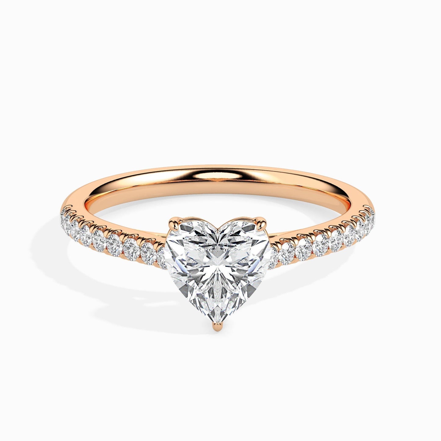 2ct Heart Lab Diamond Ivy Solitaire Ring - Fiona Diamonds - Fiona Diamonds