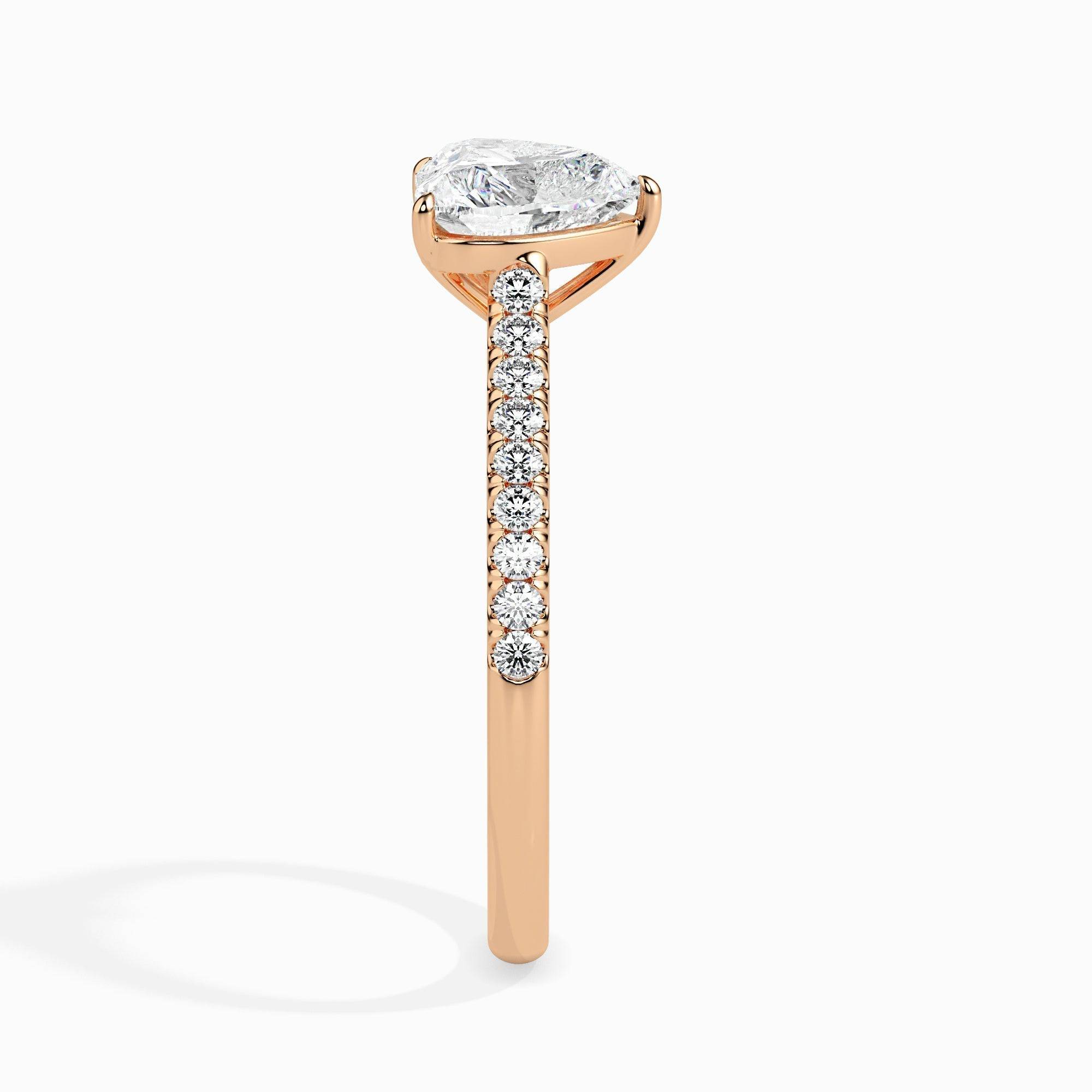 1ct Heart Lab Diamond Ivy Solitaire Ring - Fiona Diamonds - Fiona Diamonds