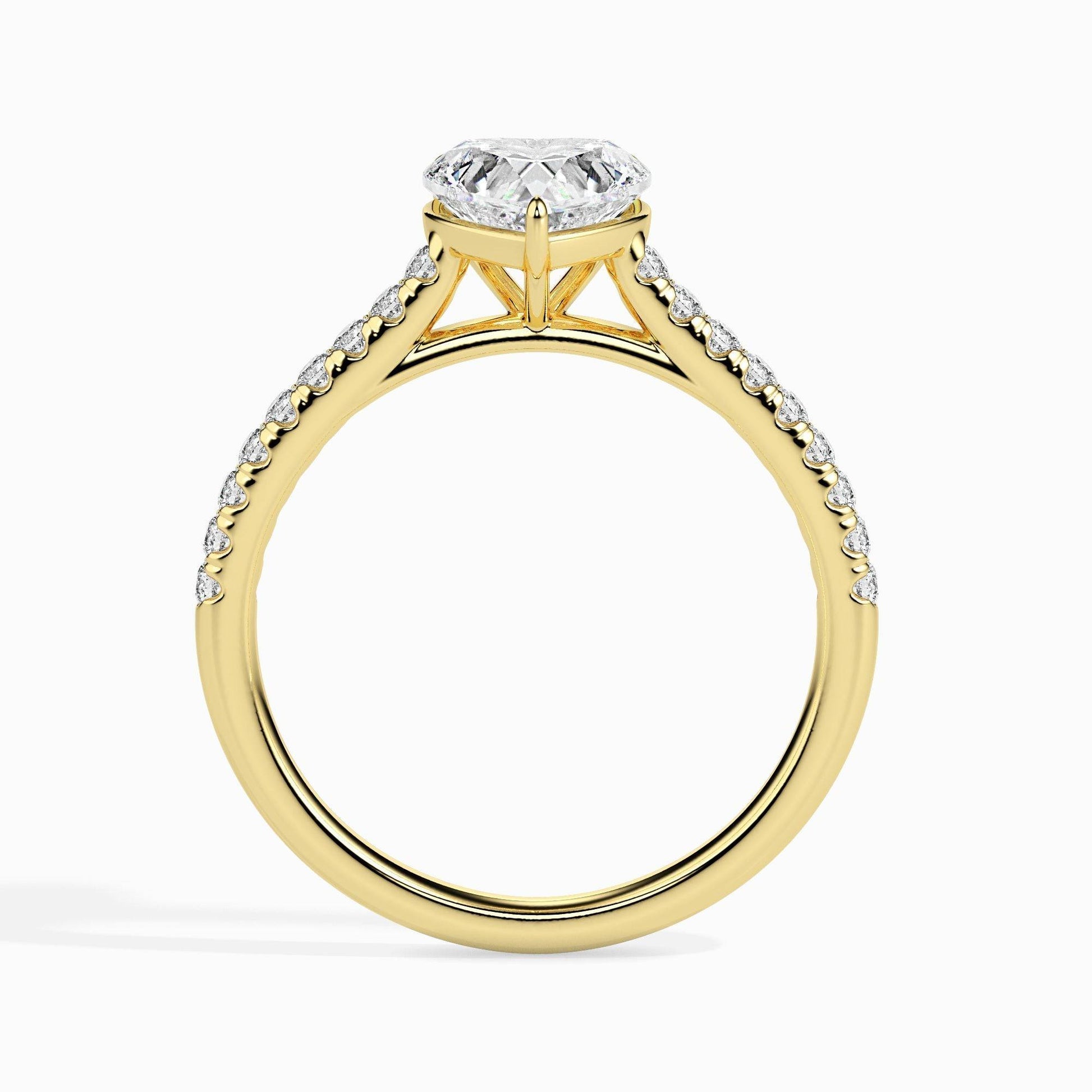 1ct Heart Lab Diamond Ivy Solitaire Ring - Fiona Diamonds - Fiona Diamonds