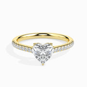 2ct Heart Lab Diamond Ivy Solitaire Ring - Fiona Diamonds - Fiona Diamonds