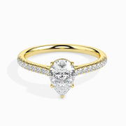 50 pointer Lab Diamond  solitaire engagement ring 18 karat yellow gold Fiona Diamonds