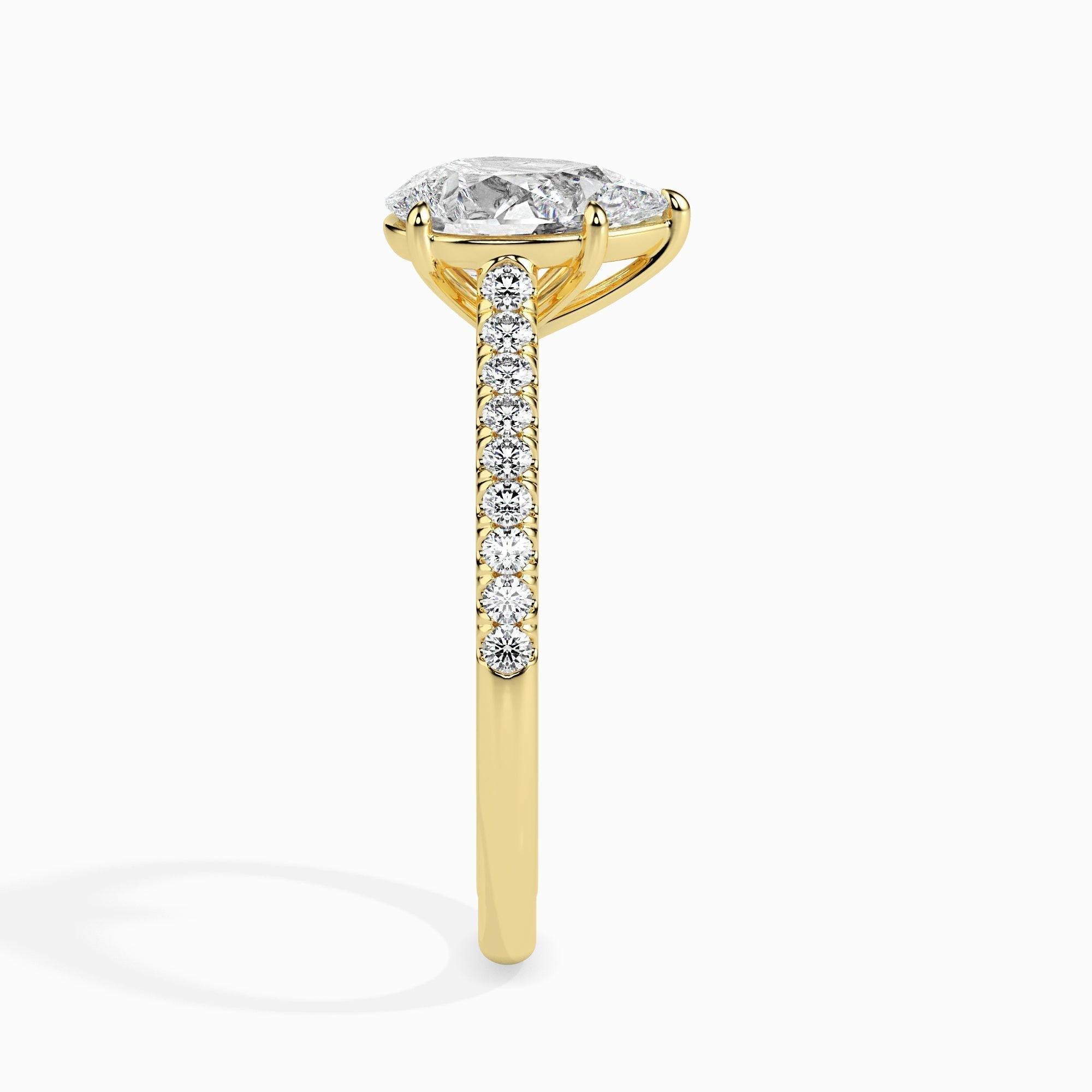 1ct Pear Lab Diamond Mark Solitaire Ring - Fiona Diamonds - Fiona Diamonds