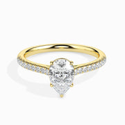 1ct Pear Lab Diamond Mark Solitaire Ring - Fiona Diamonds - Fiona Diamonds