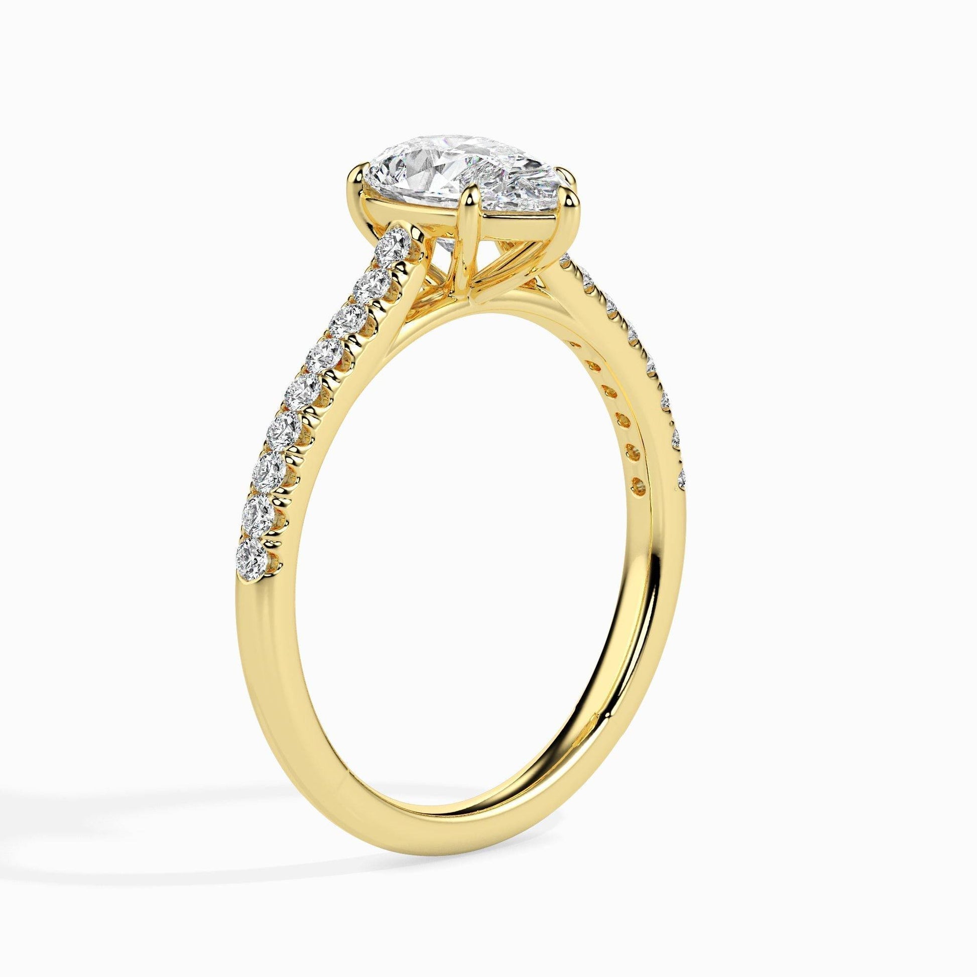 1ct Pear Lab Diamond Mark Solitaire Ring - Fiona Diamonds - Fiona Diamonds