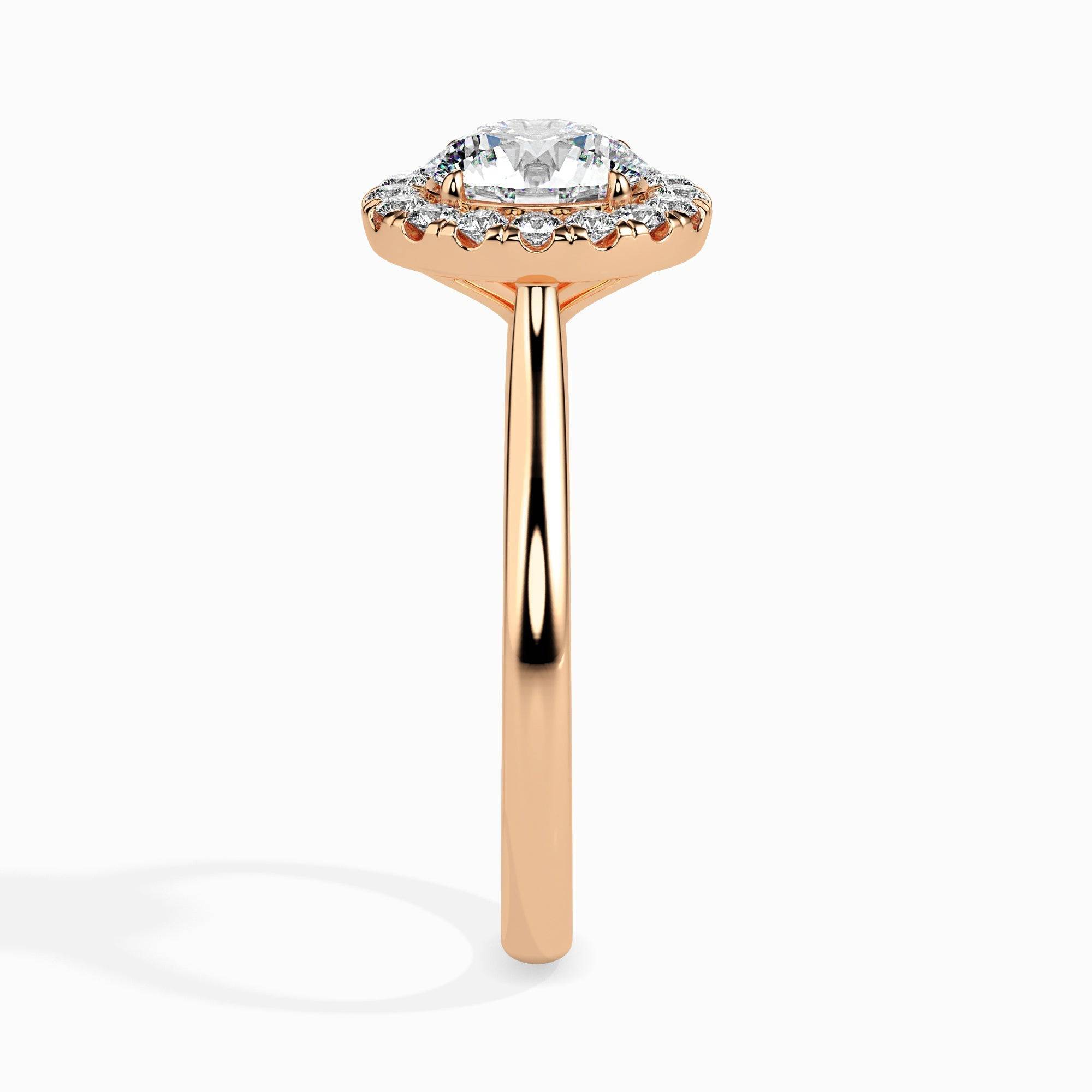 1.5ct Round Halo Lab Diamond Hunk Ring - Fiona Diamonds - Fiona Diamonds