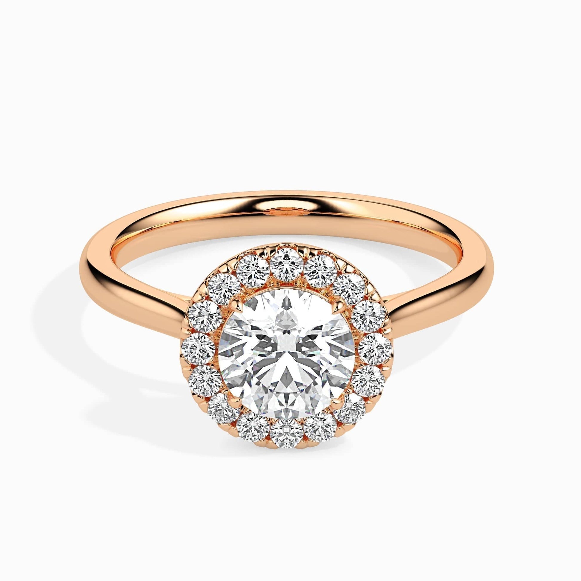 1.5ct Round Halo Lab Diamond Hunk Ring - Fiona Diamonds - Fiona Diamonds