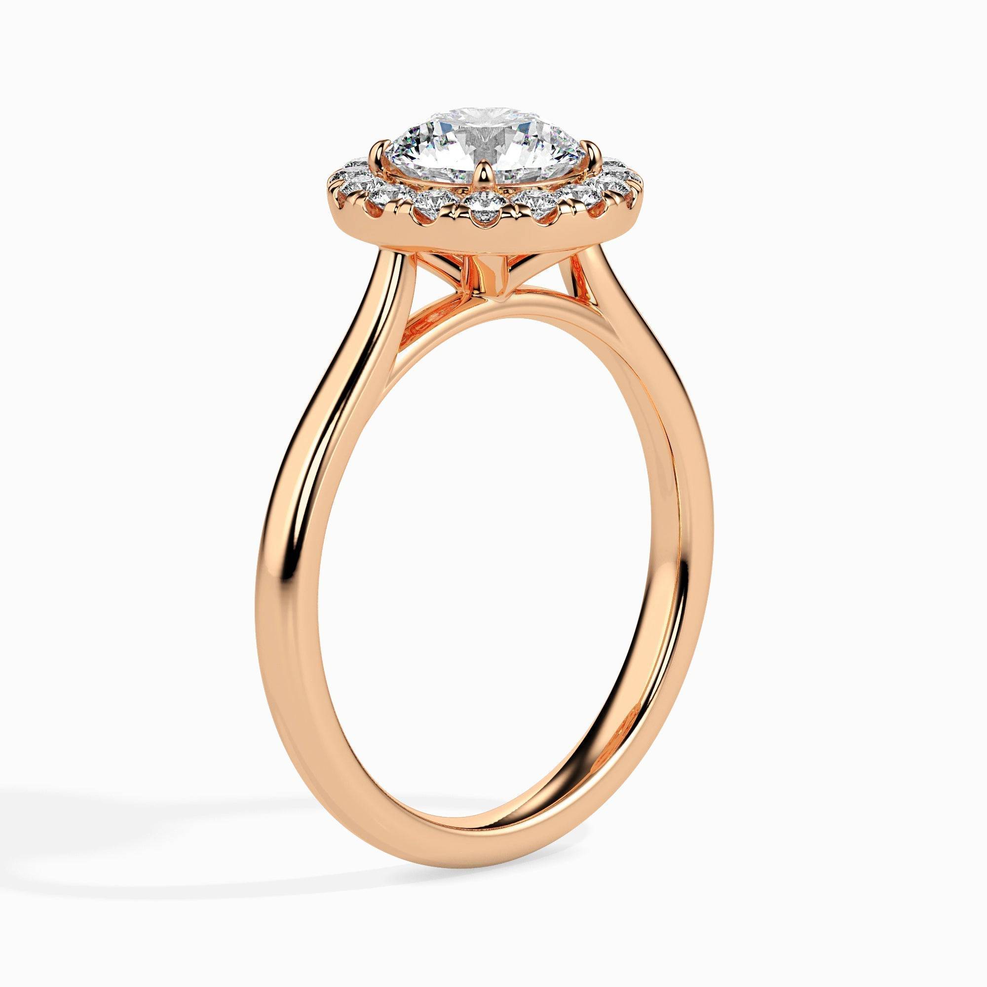 1.5ct Round Halo Lab Diamond Hunk Ring - Fiona Diamonds - Fiona Diamonds