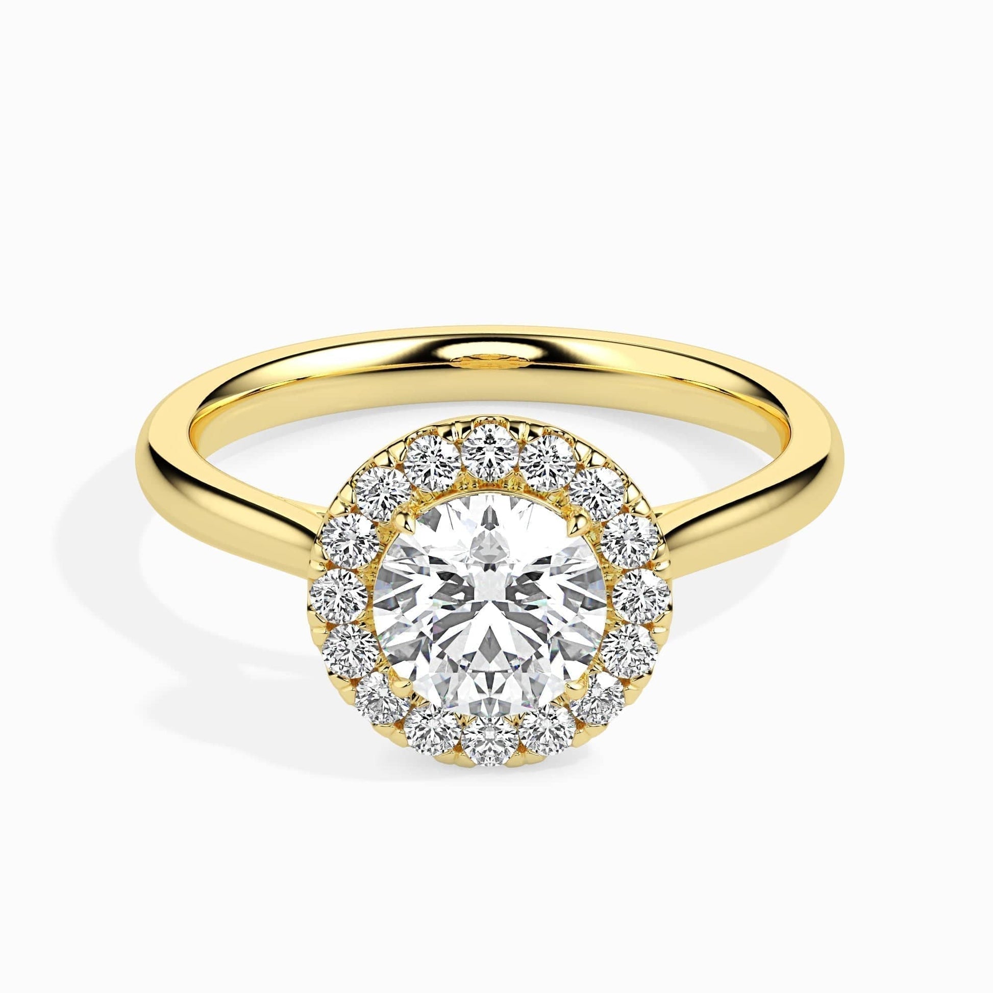 1.5ct Round Halo Lab Diamond Hunk Ring - Fiona Diamonds - Fiona Diamonds