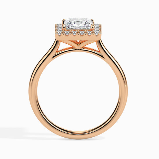 Princess Cut Engagement Ring, Double Halo Diamond Ring, Cushion Halo  Engagement Ring , 14K White Gold, Princess Cut Rings - Etsy