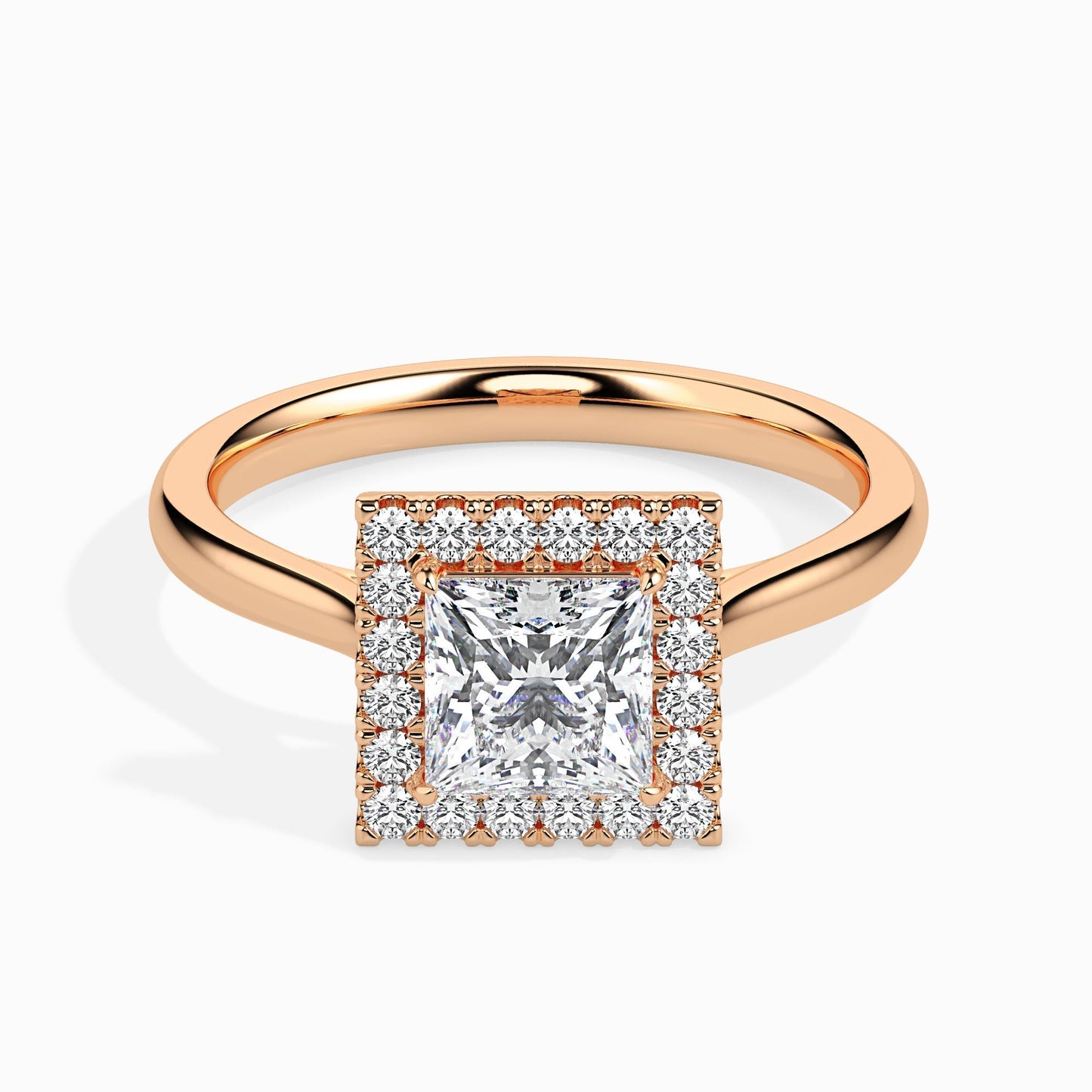 50 pointer Lab Diamond  solitaire engagement ring 18 karat rose  gold Fiona Diamonds