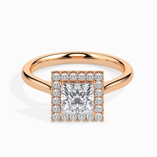 50 pointer Lab Diamond  solitaire engagement ring 18 karat rose  gold Fiona Diamonds