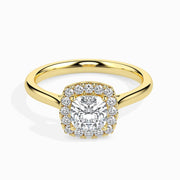 50 pointer Lab Diamond  solitaire engagement ring 18 karat yellow gold Fiona Diamonds