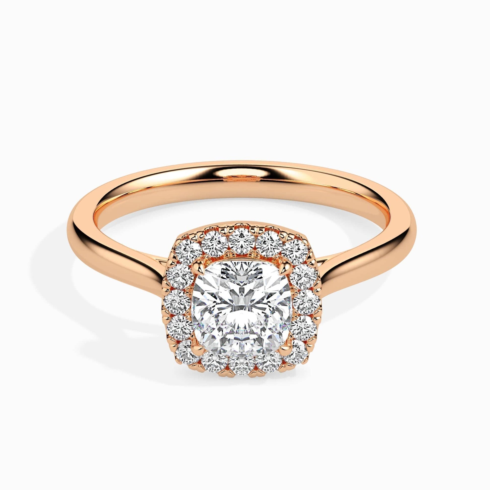 50 pointer Lab Diamond  solitaire engagement ring 18 karat rose gold Fiona Diamonds