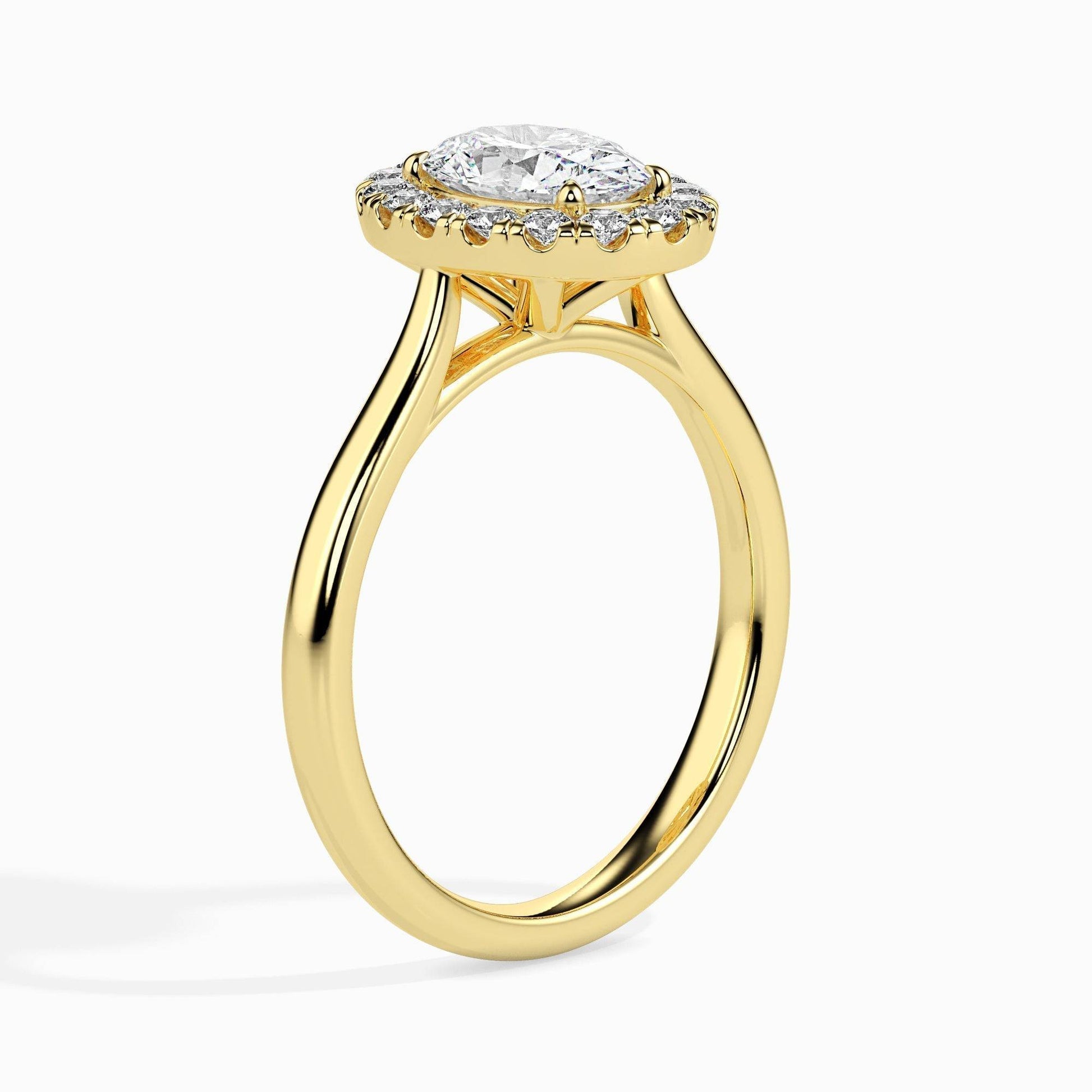 2ct Oval Halo Lab Diamond Actual Ring - Fiona Diamonds - Fiona Diamonds