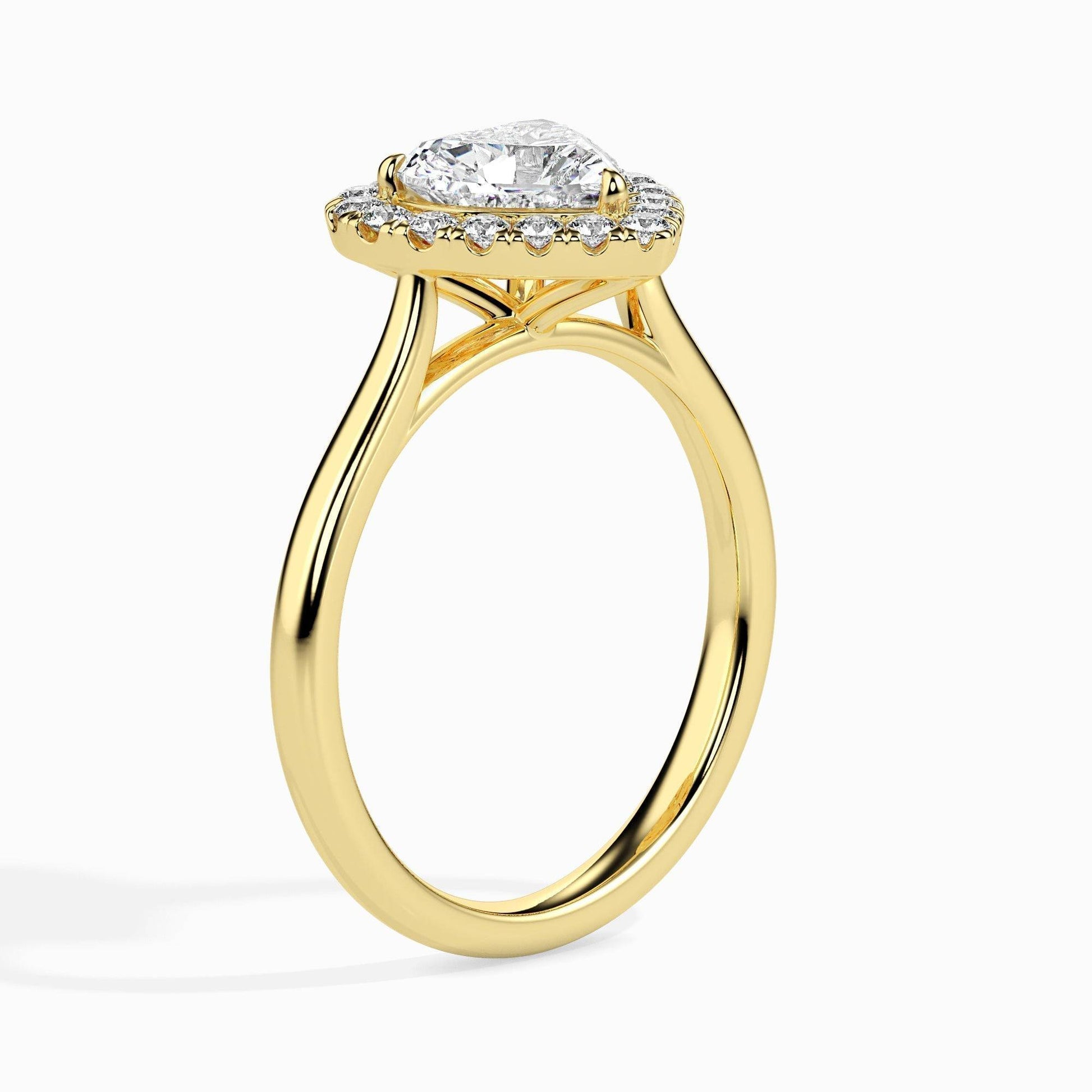 2ct Heart Halo Lab Diamond Welkin Ring - Fiona Diamonds - Fiona Diamonds