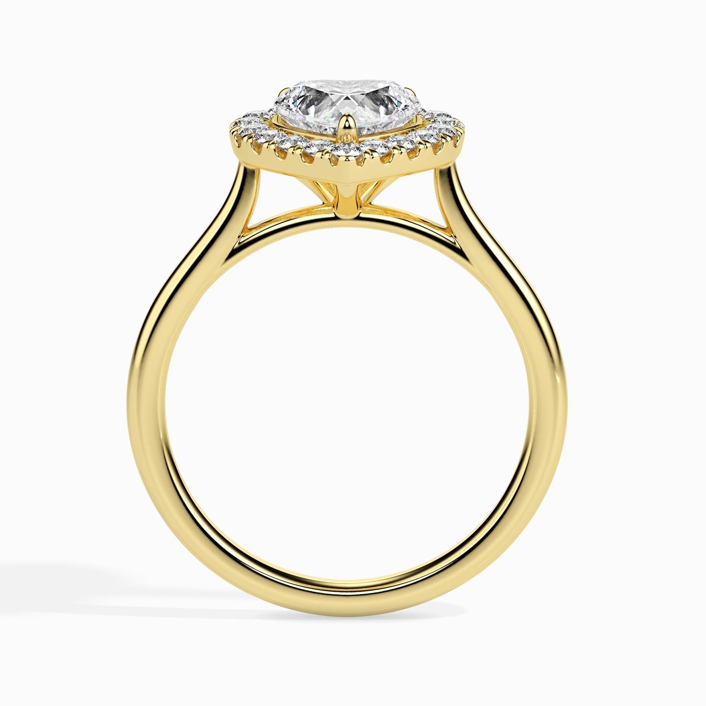 50 pointer Lab Diamond  solitaire engagement ring 18 karat yellow gold Fiona Diamonds