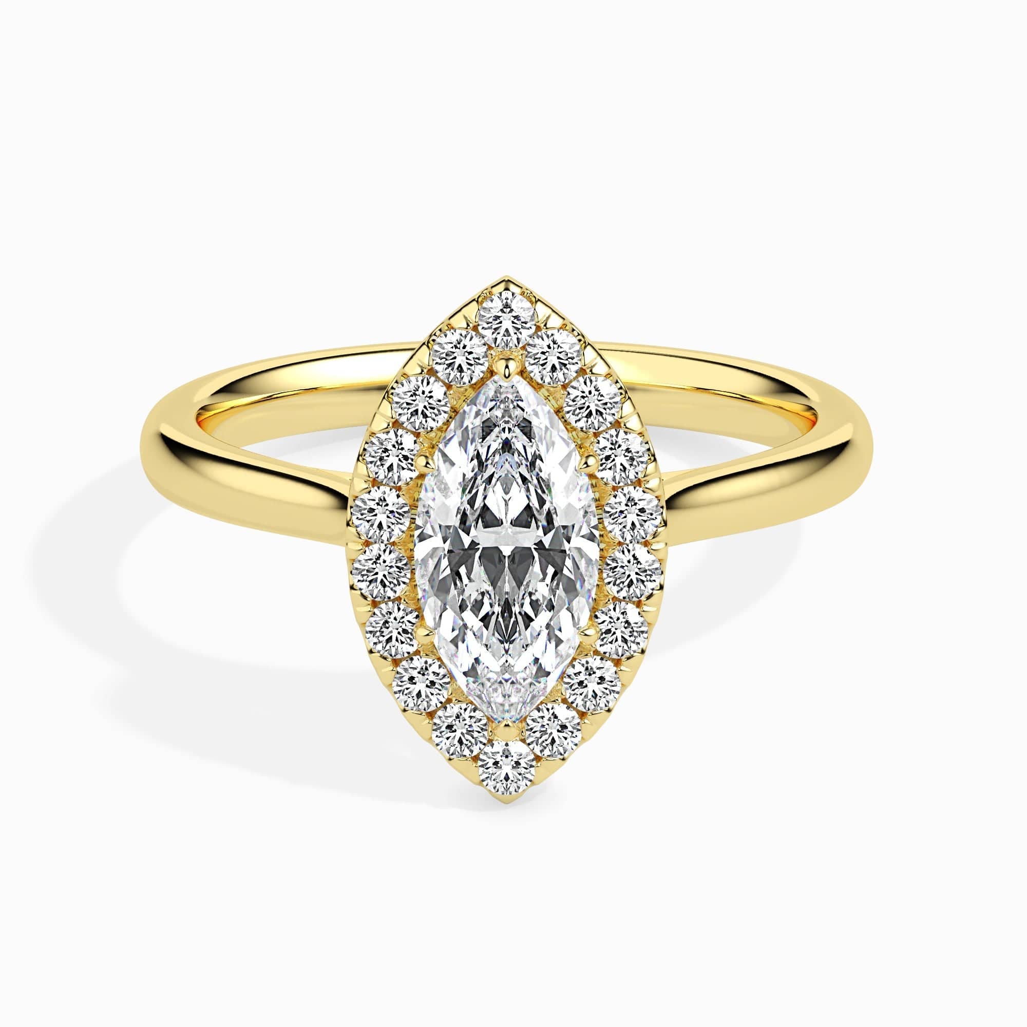 50 pointer Lab Diamond  solitaire engagement ring 18 karat yellow gold Fiona Diamonds