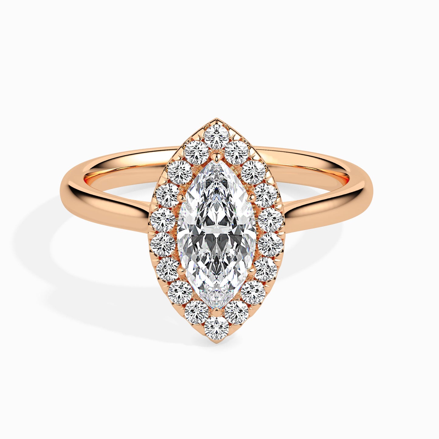 Solitaire Engagement Diamond Ring in 18 karat Rose Gold by Fiona Diamonds
