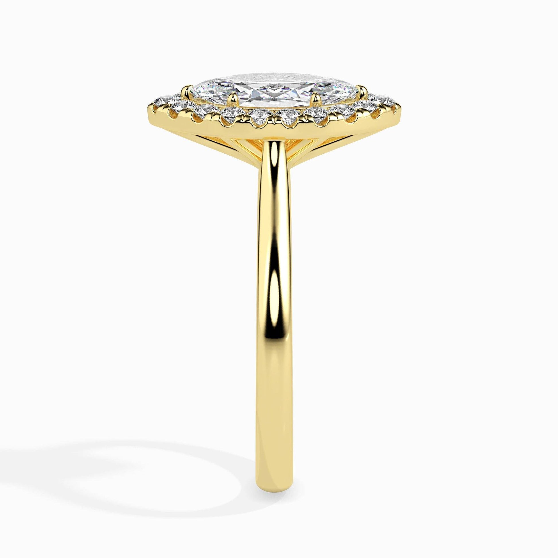 50 pointer Lab Diamond  solitaire engagement ring 18 karat yellow gold Fiona Diamonds
