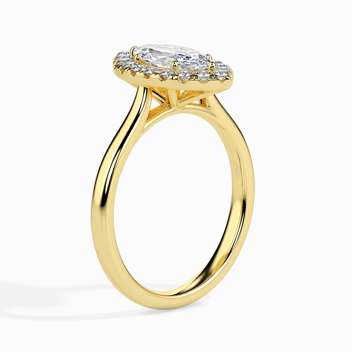 Solitaire Engagement Diamond Ring in 18 karat Yellow Gold by Fiona Diamonds